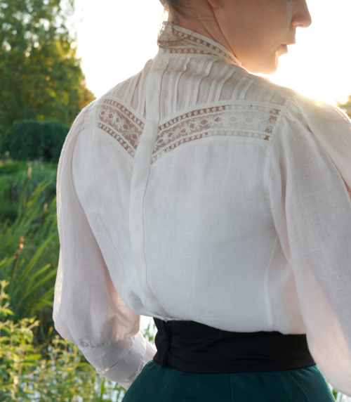 edwardian linen blouse