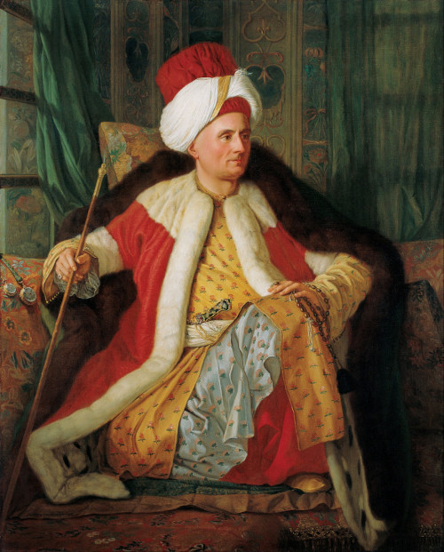 French
        ambassador Charles Gravier de Vergennes in Ottoman dress,
        painted by Antoine de Favray, 1766, Pera Museum, Istanbul