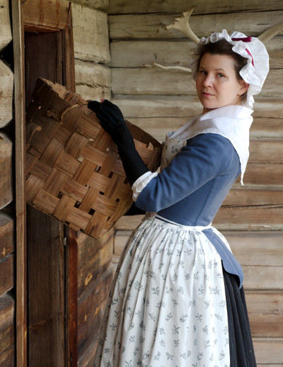 18th
              century apron with bib