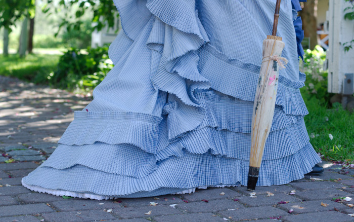 1870s polonaise day dress