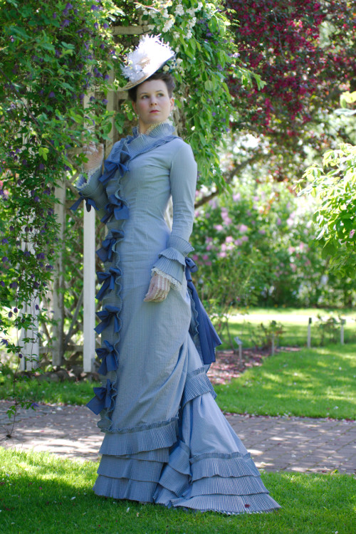 1870s polonaise day dress