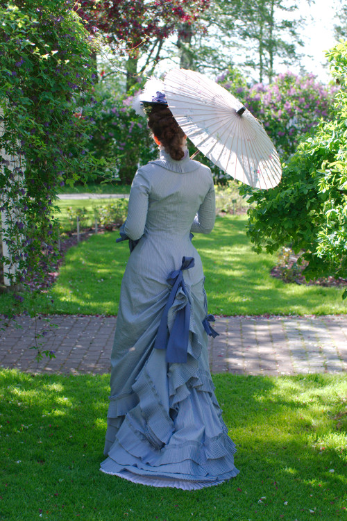 1870s polonaise day
          dress